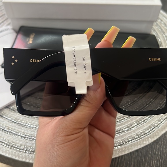 Celine Chunky Rectangle Acetate 🕶️ Sunglasses - Picture 4 of 7
